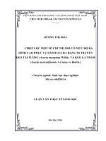 Chọn lọc một số chỉ thị SSR có mức độ đa hình cao phục vụ đánh giá đa dạng di truyền keo tai tượng (acacia mangium willd ) và keo lá tràm (acacia auriculiformis a cunn  ex benth) 