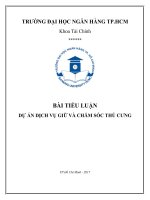 Bài tiểu luận dự án dịch vụ giữ và chăm sóc thú cưng