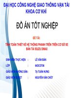 Tính toán thiết kế hệ thống phanh TRÊN XE cơ sở bán tải Isuzu Dmax