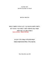 Phát triển năng lực vận dụng kiến thức, kỹ năng vào thực tiễn trong dạy học môn địa lí lớp 9 THCS  (tt) 