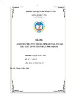 Chuyên đề thực tập: Giải pháp truyền thông marketing online cho ứng dụng tìm việc làm jobsgo