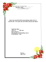 CHUYÊN ĐỀ : CÁC DẠNG BÀI TẬP TRONG MẠCH DAO ĐỘNG điện