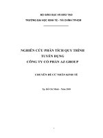 NGHIÊN CỨU PHÂN TÍCH QUY TRÌNH TUYỂN DỤNG CÔNG TY CỔ PHẦN AZ GROUP