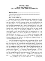 BÀI PHÁT BIỂU BẾ MẠC HỘI NGHỊ ĐÓN NHẬN  BẰNG CÔNG NHẬN XÃ ĐẠT CHUẨN NÔNG THÔN MỚI