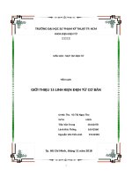 TIỂU LUẬN GIỚI THIỆU 15 LINH KIỆN ĐIỆN TỬ CƠ BẢN