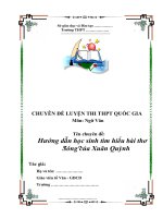 chuyên đề:  Hướng dẫn học sinh tìm hiểu bài thơ Sóng của Xuân Quỳnh