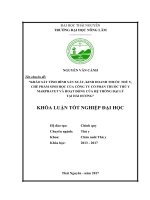 Khảo sát tình hình sản xuất, kinh doanh thuốc thú y, chế phẩm sinh học của công ty cổ phần thuốc thú y marphavet và hoạt động của hệ thống đại lý tại hải dương 