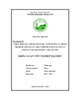 Thực hiện quy trình chăm sóc, nuôi dưỡng và phòng trị bệnh cho đàn gà thịt cobb 500 nuôi tại công ty emivest chi nhánh phúc thọ   hà nội 