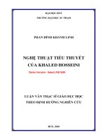 Nghệ thuật tiểu thuyết của khaled hosseini (tt) 