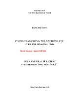Phong trào chống, phá ấp chiến lược ở khánh hòa (1961 – 1965) (tt) 