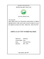 hực hiện công tác chăm sóc nuôi dưỡng và phòng trị hội chứng tiêu chảy lợn con do vi khuẩn e coli gây bệnh tại trại tân thái – đồng hỷ   thái nguyên 