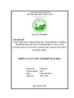 Thực hiện quy trình chăm sóc, nuôi dưỡng và phòng trị bệnh cho lợn con từ sơ sinh đến 21 ngày tuổi tại trại trần văn tuyên, xã đoàn kết   huyện yên thủy   tỉnh hòa bình 