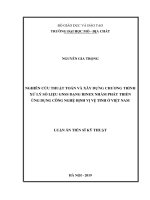 Nghiên cứu thuật toán và xây dựng chương trình xử lý số liệu GNSS dạng RINEX nhằm phát triển ứng dụng công nghệ định vị vệ tinh ở Việt Nam