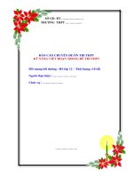 chuyên đề :  KỸ NĂNG VIẾT ĐOẠN TRONG ĐỀ THI THPT môn tiếng anh