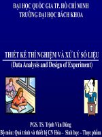 THIẾT KẾ THÍ NGHIỆM VÀ XỬ LÝ SỐ LIỆU