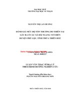 Đánh giá mức độ tổn thương do thiên tai gây ra ở các xã bãi ngang ven biển huyện phú lộc, tỉnh thừa thiên huế (tt) 