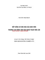 Nếp sống có văn hóa của sinh viên trường cao đẳng văn hóa nghệ thuật đắk lắk (tt) 