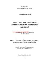 Quản lý hoạt động thanh tra thi tại trung tâm giáo dục thường xuyên   đại học huế (tt) 