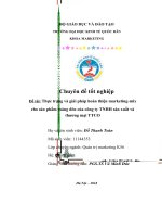 Chuyên đề thực tập: Thực trạng và giải pháp hoàn thiện marketing mix cho sản phẩm máng đèn của công ty TNHH sản xuất và thương mại TTCO