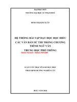Hệ thống bài tập dạy học đọc hiểu các văn bản sử thi trong chương trình ngữ văn trung học phổ thông (tt) 