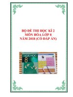 Bộ đề thi học kì 2 môn hóa lớp 8 năm 2018 có đáp án