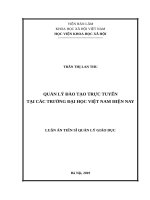 Quản lý đào tạo trực tuyến ở các trường đại học việt nam hiện nay