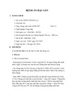 Bệnh án sản khoa hậu sản