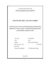 Chuyên đề thực tập tốt nghiệp TOPICA xây dựng dự án sản xuất kinh doanh