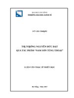 Tư tưởng nguyên đức đạt qua tác phẩm nam sơn tùng thoại 