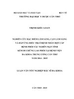 Nghiên cứu đặc điểm lâm sàng, cận lâm sàng và đáp ứng điều trị ở bệnh nhân đợt cấp bệnh phổi tắc nghẽn mạn tính kèm di chứng lao phổi tại Bệnh viện Đa khoa Trung ương Cần Thơ năm 2014  2015