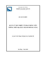 Quản lý nhà nước về hoạt động viễn thông trên địa bàn thành phố đà nẵng 