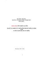 Nghiên cứu, thiết kế mô hình hệ thống tự động tưới và tối ưu ánh sáng cho cây trồng