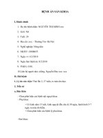 bệnh án sản khoa hậu sản