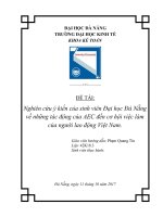 Nghiên cứu ý kiến của sinh viên đại học đà nẵng về những tác động của AEC đến cơ hội việc làm của người lao động việt nam