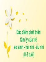 thuyết trình đặc điểm phát triển tâm lý lứa tuổi sơ sinh   hài nhi   ấu nhi (0 3t)