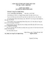 xác nhận chứng minh nhân dân