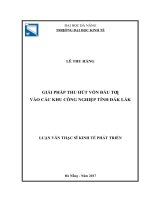 Giải pháp thu hút vốn đầu tư vào các khu công nghiệp tỉnh đắk lắk 