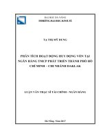 Phân tích hoạt động huy động vốn tại ngân hàng TMCP phát triển thành phố hồ chí minh  chi nhánh đăk lắk 