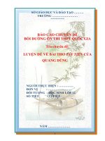 chuyên đề:  LUYỆN ĐỀ VỀ BÀI THƠ TÂY TIẾN CỦA QUANG DŨNG
