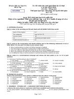 Đề và đáp án chọn HSG 12 môn Tiếng Anh năm học 2015  2016