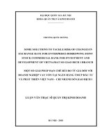 Some solutions to tackle risk of changes in exchange rate for enterprises borrowing join stock commercial bank for investment and development of vietnam at so giao dich 1 branch 