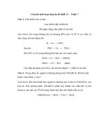 Câu hỏi sinh hoạt chuyên đề môn Hóa học khối 11 lần 3