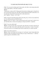 Câu hỏi sinh hoạt chuyên đề môn hóa học Khối 11 Tuần 26