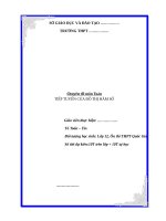 Chuyên đề môn Toán TIẾP TUYẾN CỦA ĐỒ THỊ HÀM SỐ