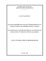 Managing distribution channel for beer products in habeco trading one member company limited 