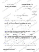 ĐỀ THI THPT QUỐC GIA