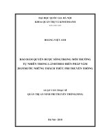 Bảo đảm quyền được sống trong môi trường tự nhiên trong lành theo hiến pháp năm 2013 trước những thách thức phi truyền thống 