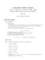 Bài tập Cấp số nhân và Giới hạn dãy số (có lời giải) - Đề cương Toán 11 HK2 THPT Trần Văn Giàu