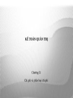 KẾ TOÁN QUẢN TRỊ: CHI PHÍ VÀ PHÂN LOẠI CHI PHÍ