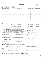 Đề ôn luyện môn Toán lớp 5  Đề số 2